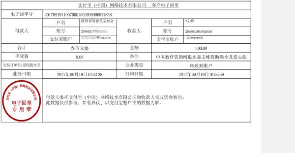 中国教育资助网退还聂文峰资助陶小龙同学善款